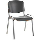 Artikelbild 1 für 4 Nowy Styl Besucherstühle Iso Wood anthrazit Holz, Artikelnummer 110515