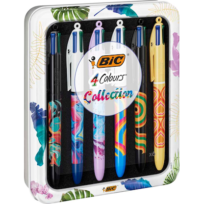 Artikelbild 3 für BIC 4-Farben-Kugelschreiber 4 Colours bunt, Schreibfarbe: blau, rot, grün, schwarz, 6 St., Artikelnummer 733432