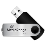 Artikelbild 1 für MediaRange USB-Stick schwarz, silber 16 GB, Artikelnummer 435659