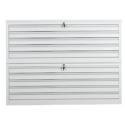 Artikelbild 4 für Gürkan Planschrank lichtgrau 10 Schubladen 140,0 x 95,0 x 105,0 cm, Artikelnummer 564601