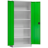 Artikelbild 1 für ClassiX Metallschrank X-530335 lichtgrau, gelbgrün 80,0 x 38,0 x 180,0 cm, aufgebaut, Artikelnummer 184449