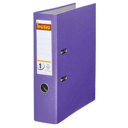 Artikelbild für bene No.1 Power Ordner violett Kunststoff 8,0 cm DIN A4, Artikelnummer 594818