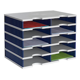 Artikelbild 1 für styro Sortierstation Styrodoc grau/blau mit 10 Fächer, Artikelnummer 444927