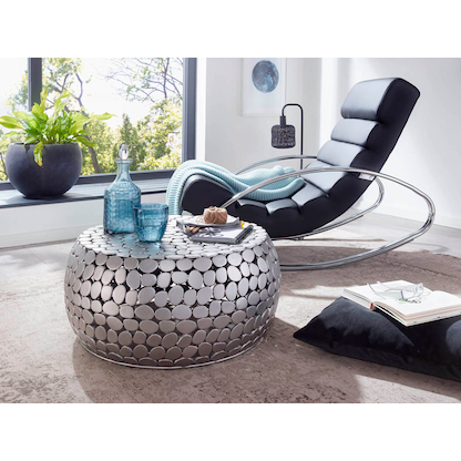 Artikelbild 3 für WOHNLING Couchtisch Aluminium silber 66,0 x 66,0 x 32,0 cm, Artikelnummer 166617