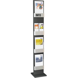 Artikelbild 1 für Kerkmann Prospektständer silber DIN A4 4 Fächer, Artikelnummer 473241