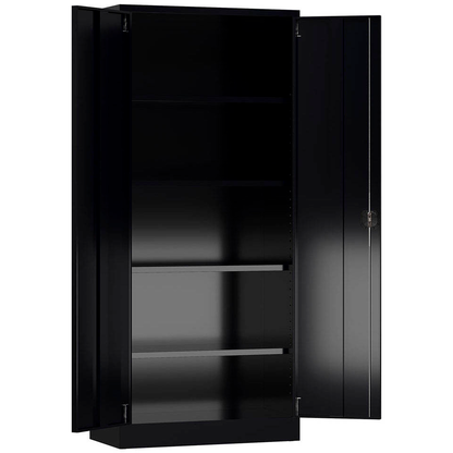 Artikelbild für ClassiX Metallschrank X-530339 tiefschwarz 80,0 x 38,0 x 180,0 cm, aufgebaut, Artikelnummer 184727