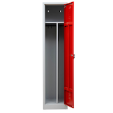 Artikelbild 1 für Gürkan Spind lichtgrau, feuerrot 104954, 1 Schließfach 40,0 x 50,0 x 180,0 cm, Artikelnummer 561579