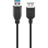 Artikelbild 1 für goobay USB 3.0 A Kabel 5,0 m schwarz, 1 St., Artikelnummer 363723