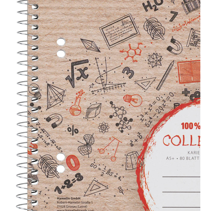 Artikelbild 6 für LANDRÉ® Collegeblock Recycling Kleinformat kariert DIN A5 Innenrand, 1 St., Artikelnummer 703452