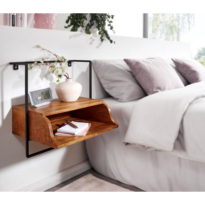 Artikelbild 3 für WOHNLING Nachttisch Massivholz mango 44,0 x 35,0 x 45,0 cm, Artikelnummer 910131