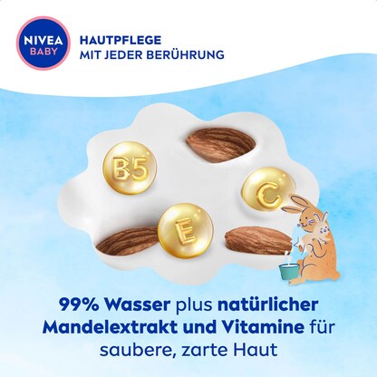 Artikelbild 5 für NIVEA BABY Feuchttücher AQUA weiß, 57 Tücher, Artikelnummer 578759