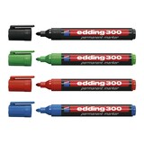 Artikelbild 1 für edding 300 Permanentmarker farbsortiert 1,5 - 3,0 mm, 4 St., Artikelnummer 338804