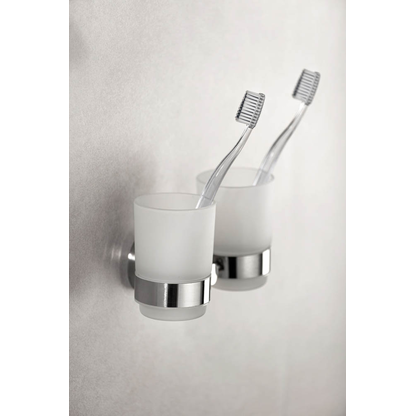 Artikelbild 3 für WENKO Zahnputzbecher Duo Bosio silber, glänzend, Artikelnummer 805232