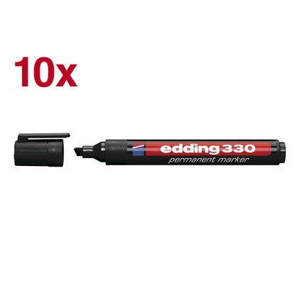 Artikelbild 5 für edding 330 Permanentmarker schwarz 1,0 - 5,0 mm, 10 St., Artikelnummer 420109