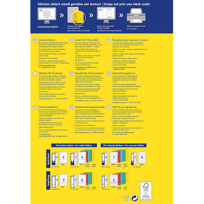 Artikelbild 3 für 60 AVERY Zweckform Ordneretiketten L4755-20 gelb, Artikelnummer 479360
