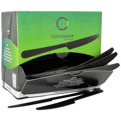 Artikelbild 2 für circulware RESBONSIBLES Mehrweg-Messer, Kunststoff schwarz, 200 St., Artikelnummer 890341
