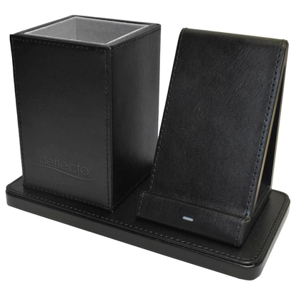 Artikelbild 2 für magnetoplan Schreibtisch-Organizer mit Qi-Ladefunktion schwarz Lederimitat 21,0 x 10,5 x 14,3 cm, Artikelnummer 606857