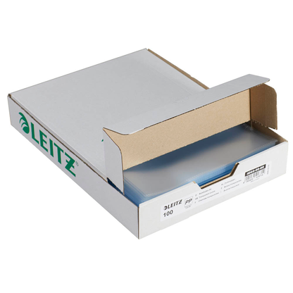 Artikelbild 5 für 100 LEITZ Sichthüllen 4060 DIN A4 transparent genarbt 0,17 mm, Artikelnummer 154161