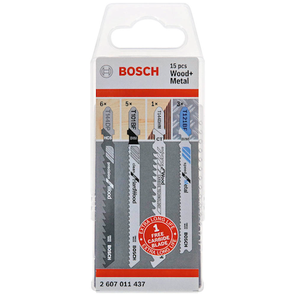 Artikelbild 19 für AKTION: BOSCH Wood and Metal Stichsägeblätter-Set 15-teilig mit Prämie nach Registrierung, Artikelnummer 454551