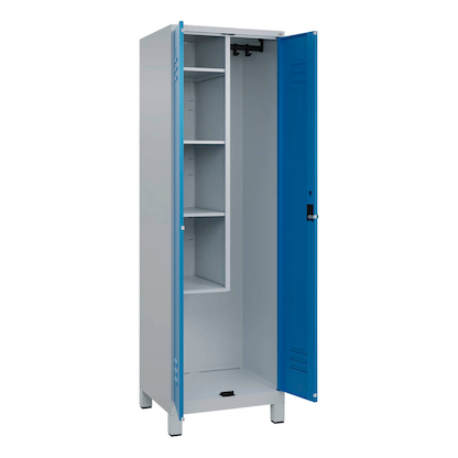 Artikelbild für CP Putzmittelschrank Classic Plus 080110-00 S10004 lichtblau, lichtgrau 60,0 x 50,0 x 195,0 cm, aufgebaut, Artikelnummer 175016