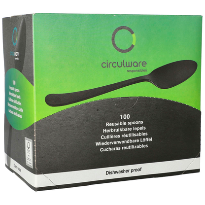 Artikelbild 3 für circulware RESBONSIBLES Mehrweg-Löffel, Kunststoff schwarz, 100 St., Artikelnummer 890357