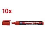 Artikelbild 1 für edding 330 Permanentmarker rot 1,0 - 5,0 mm, 10 St., Artikelnummer 420117