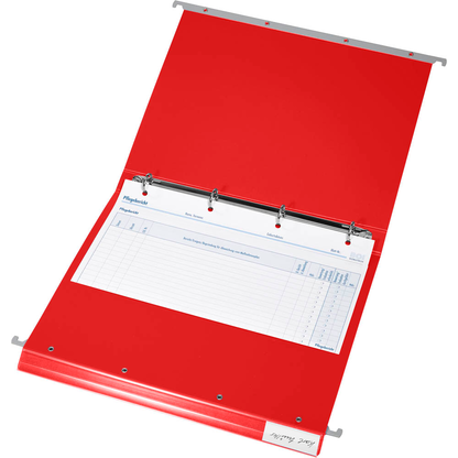 Artikelbild 3 für BOI Patienten-Dokumentations-Hängemappe 4-Ringe Economy Click-Line rot Boden: 3,0 cm, Artikelnummer 666832