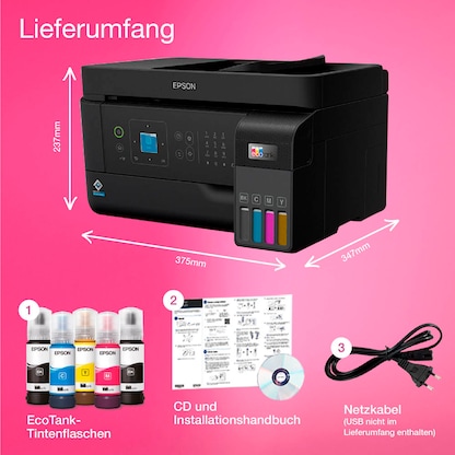 Artikelbild 8 für EPSON EcoTank ET-4810 4 in 1 Tintenstrahl-Multifunktionsdrucker schwarz, Artikelnummer 882573