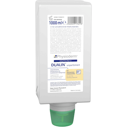 Artikelbild für Physioderm® DUALIN®unparfümiert Hautschutzcreme 1,0 l, Artikelnummer 412029