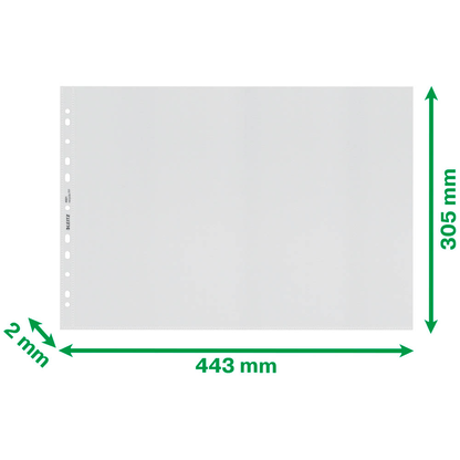 Artikelbild 2 für AKTION: 25 LEITZ Prospekthüllen recycle 4019 DIN A3 quer transparent genarbt 0,10 mm mit Prämie nach Registrierung, Artikelnummer 304442