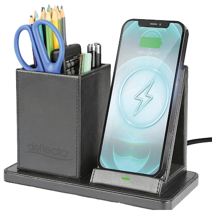 Artikelbild 6 für magnetoplan Schreibtisch-Organizer mit Qi-Ladefunktion schwarz Lederimitat 21,0 x 10,5 x 14,3 cm, Artikelnummer 606857