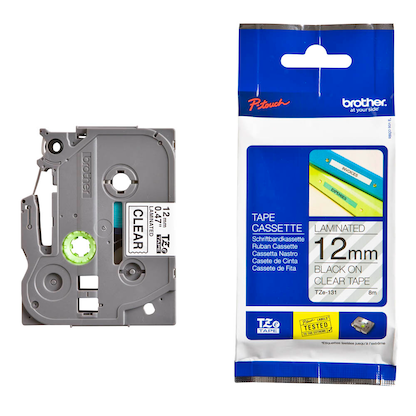 Artikelbild für brother Schriftband TZe-131 TZE131, 12 mm schwarz auf transparent, Artikelnummer 653071