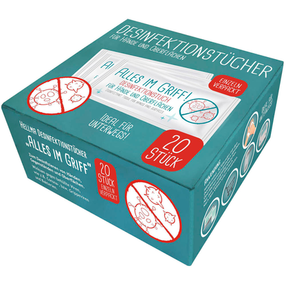 Artikelbild 2 für HELLMA Desinfektionstücher Alles im Griff 1-lagig weiß, 20 Tücher, Artikelnummer 349433