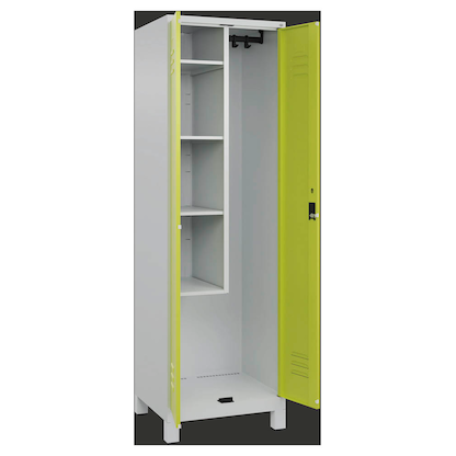 Artikelbild für CP Putzmittelschrank Classic Plus 080110-00 S10010 clowngrün, lichtgrau 60,0 x 50,0 x 195,0 cm, aufgebaut, Artikelnummer 175038