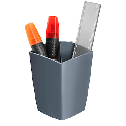 Artikelbild für cep Stiftehalter Mineral grau Polystyrol 2 Fächer 7,4 x 7,4 x 9,5 cm, Artikelnummer 250849