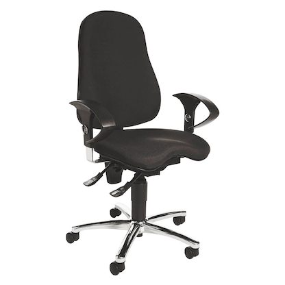 Artikelbild für Topstar Bürostuhl Sitness® 10, SI59UG20 Stoff schwarz, Gestell chrom, Artikelnummer 970632
