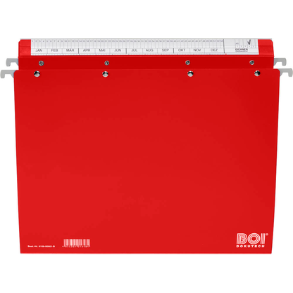 Artikelbild 4 für BOI Patienten-Dokumentations-Hängemappe 4-Ringe Economy Click-Line rot Boden: 3,0 cm, Artikelnummer 666832