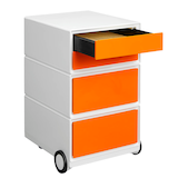 Artikelbild 1 für PAPERFLOW easyBox Rollcontainer weiß, orange 4 Auszüge 39,0 x 43,6 x 64,2 cm, Artikelnummer 170783