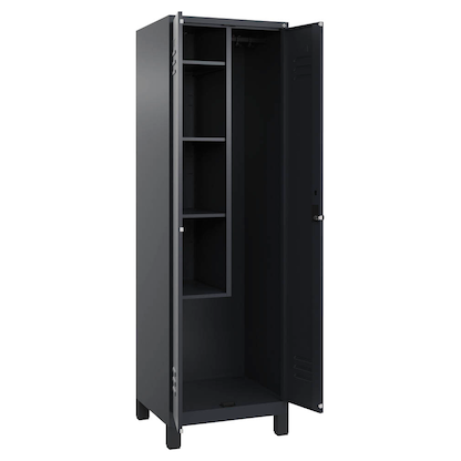 Artikelbild für CP Putzmittelschrank Classic Plus 080110-00 S10012 anthrazitgrau 60,0 x 50,0 x 195,0 cm, aufgebaut, Artikelnummer 175057