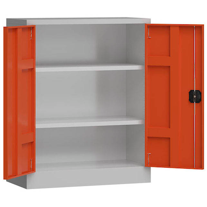 Artikelbild für ClassiX Metallschrank X-530314 feuerrot, lichtgrau 80,0 x 38,0 x 100,0 cm, aufgebaut, Artikelnummer 182299