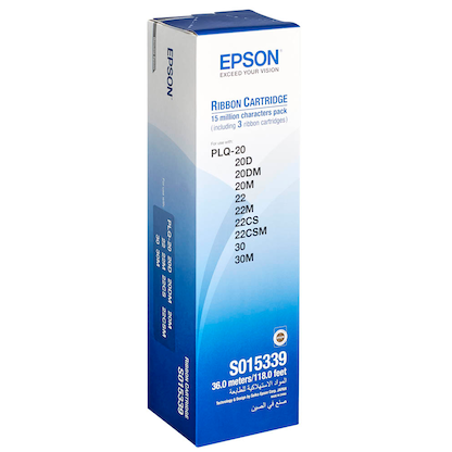 Artikelbild 2 für EPSON S015339 schwarz Farbbänder, 3 St., Artikelnummer 616452