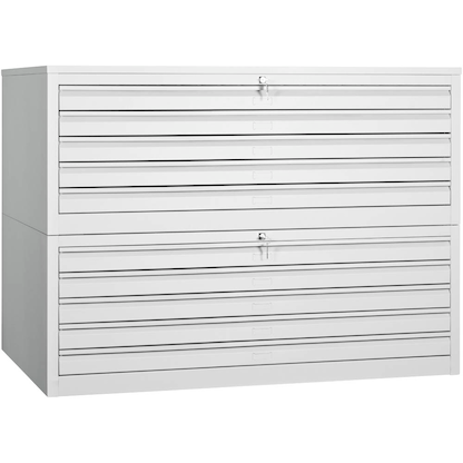 Artikelbild für Gürkan Planschrank lichtgrau 10 Schubladen 140,0 x 95,0 x 105,0 cm, Artikelnummer 564601