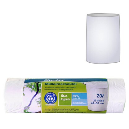 Artikelbild für Secolan® Müllbeutel 20,0 l weiß 25,0 µm, 25 St., Artikelnummer 793141