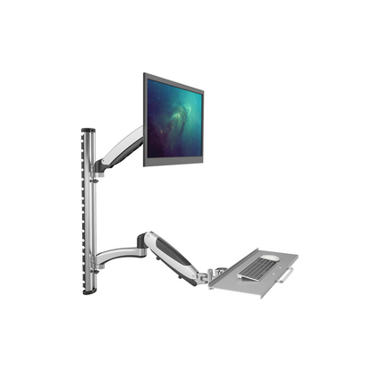 Artikelbild für DIGITUS Monitor-Maus-Tastatur-Halterung DA-90354 silber für 1 Monitor, 1 Tastatur, 1 Maus, Wandhalterung, Artikelnummer 325371