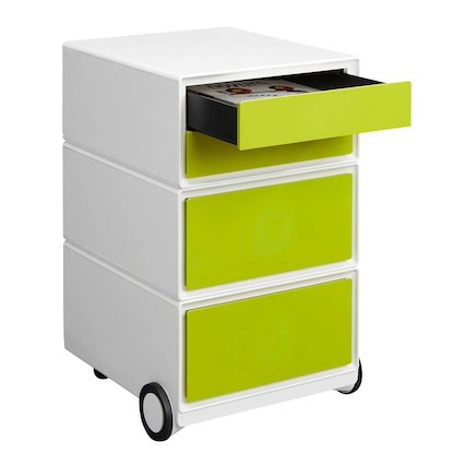 Artikelbild für PAPERFLOW easyBox Rollcontainer weiß, grün 4 Auszüge 39,0 x 43,6 x 64,2 cm, Artikelnummer 170807