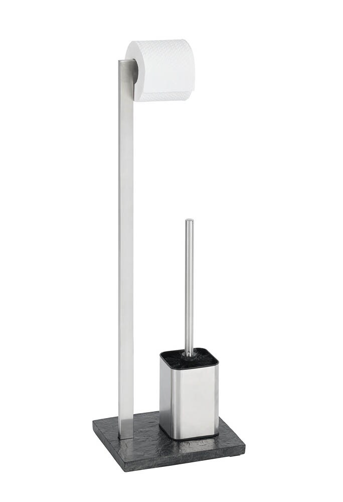WENKO WC-Garnitur Slate Rock schwarz Metall, 1 St. | office discount