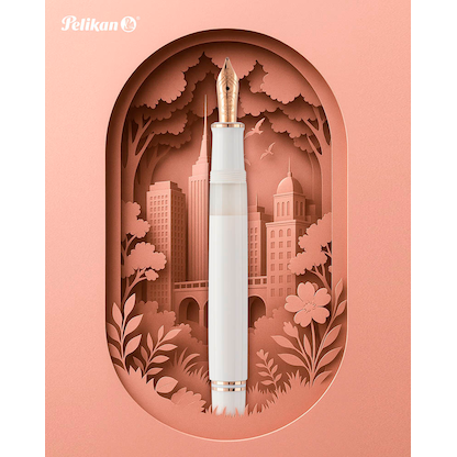 Artikelbild 10 für Pelikan Souverän M600 Kolbenfüller weiß/rose-gold F (fein), Artikelnummer 688749