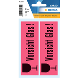 Artikelbild 1 für 10 HERMA Warnetiketten 5739 rot »Vorsicht Glas!« 39,0 x 118,0 mm, Artikelnummer 219419