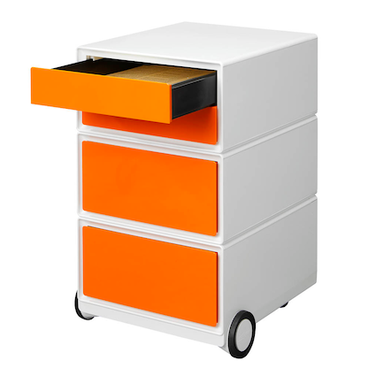Artikelbild 2 für PAPERFLOW easyBox Rollcontainer weiß, orange 4 Auszüge 39,0 x 43,6 x 64,2 cm, Artikelnummer 170783