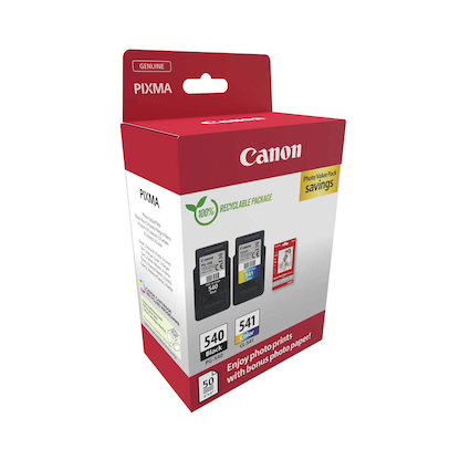Artikelbild 2 für Canon PG-540 + CL-541 schwarz, color Druckköpfe + Fotopapier, 2er-Set, Artikelnummer 271617